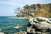 The area around Cape Burkhan on the Island of Olkhon.