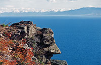 Baikal. The Primorskiy Range in the area of the Round–Baikal railroad.