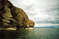 Мыс Саган-Хушун, вид из одноименной бухты. Остров Ольхон, озеро Байкал.