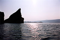 Мыс Кобылья Голова, вид со стороны Малого Моря. Остров Ольхон. Западное побережье озера Байкал.