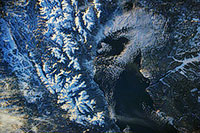 Space image of the south part of Lake Baikal.