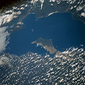 Central part of Baikal viewed from space.