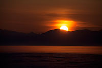 Заход солнца на Байкале.