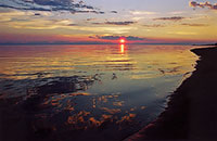 Sunset in Sosnovka Bay.