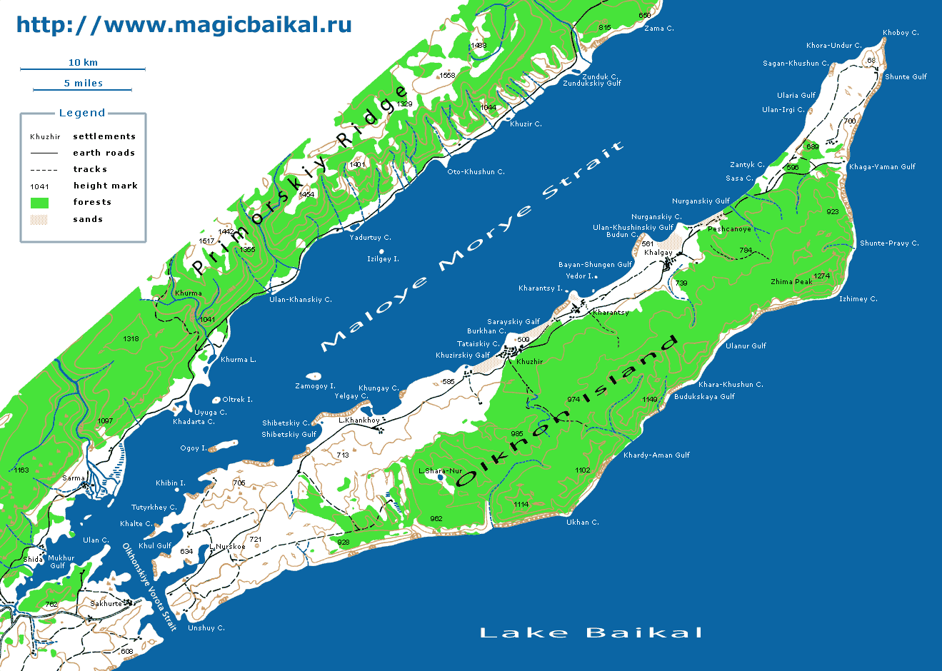 Map of the Island of Olkhon