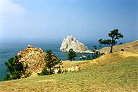 Cape Burkhan and Bogatyr (Hero) cliff.
