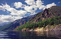 Baikalsky Range near the mouth of the river Ledyanaya.