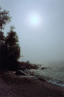 Misty evening near the river Bolshaya Telnaya