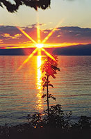 Lake Baikal. Sunset at Cape Birakan.