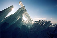 Baikal in winter, hummocks.