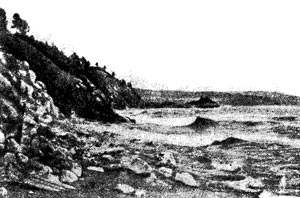 Разрушенный прибоем берег (южный Байкал)