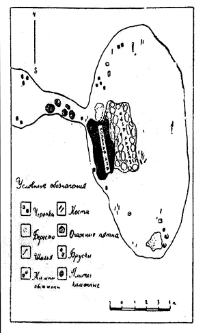 План пещеры на Стрелке в пади Малая Кадильная